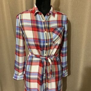 GAP PLAID SHIRTDRESS